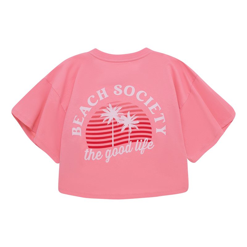 Camiseta-manga-corta-para-niña-Ropa-nina-Rosado