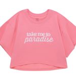 Camiseta-manga-corta-para-niña-Ropa-nina-Rosado