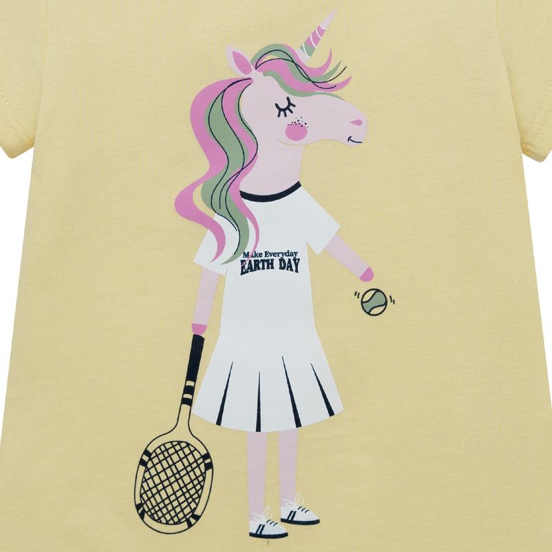 Camiseta-manga-corta-para-bebe-niña-Ropa-bebe-nina-Amarillo