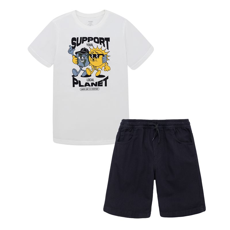 Conjunto-corto-para-niño-Ropa-nino-Gris