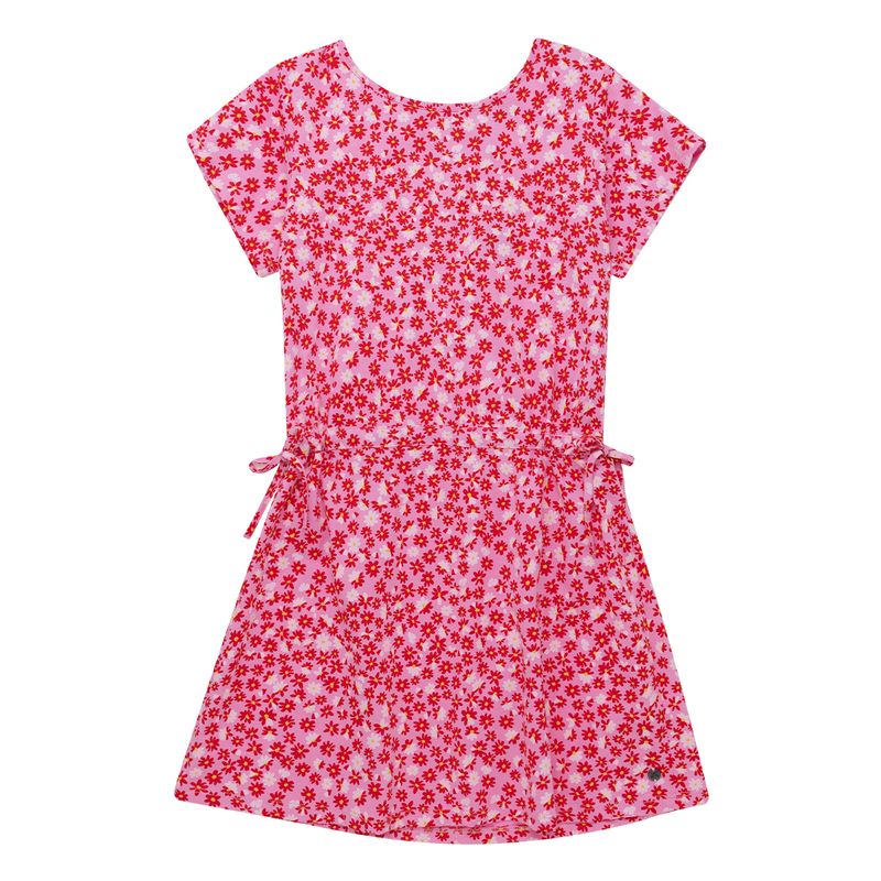Vestido-manga-corta-para-niña-Ropa-nina-Rosado