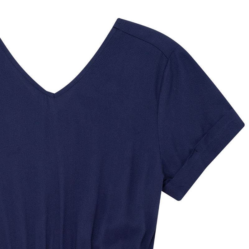 Vestido-manga-corta-para-niña-Ropa-nina-Azul