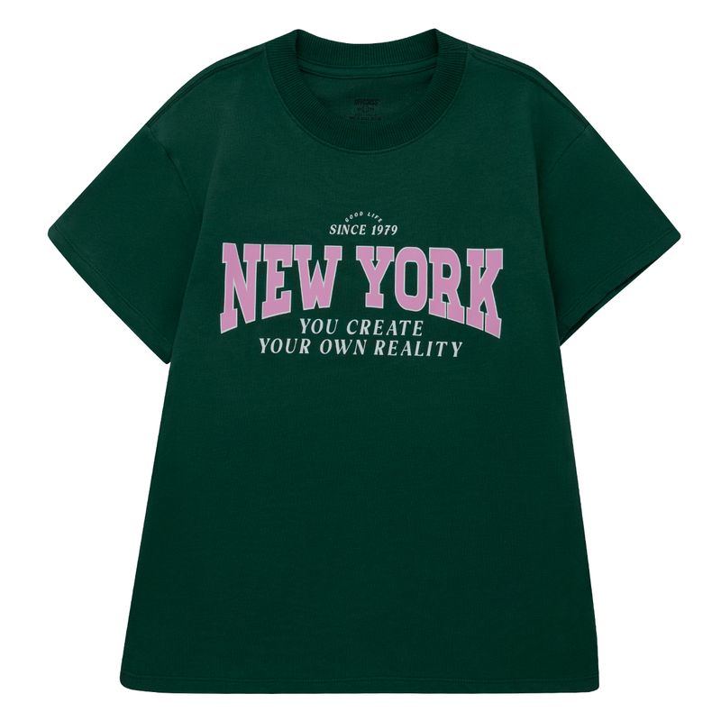 Camiseta-manga-corta-para-niña-Ropa-nina-Verde