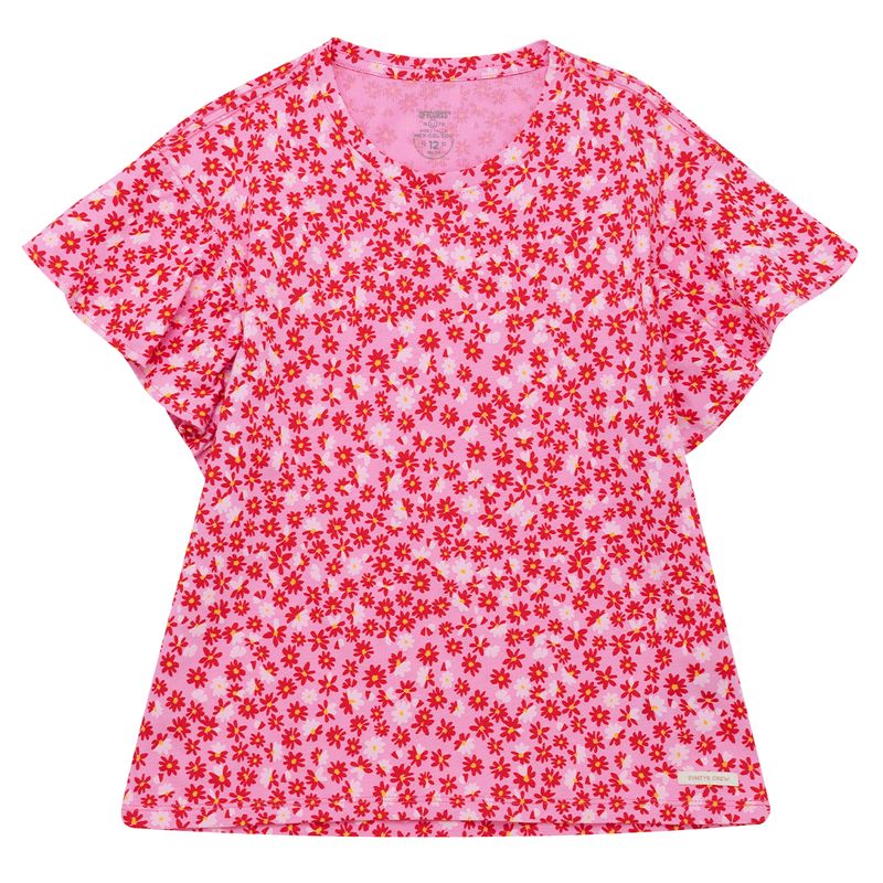 Camiseta-manga-corta-para-niña-Ropa-nina-Rosado
