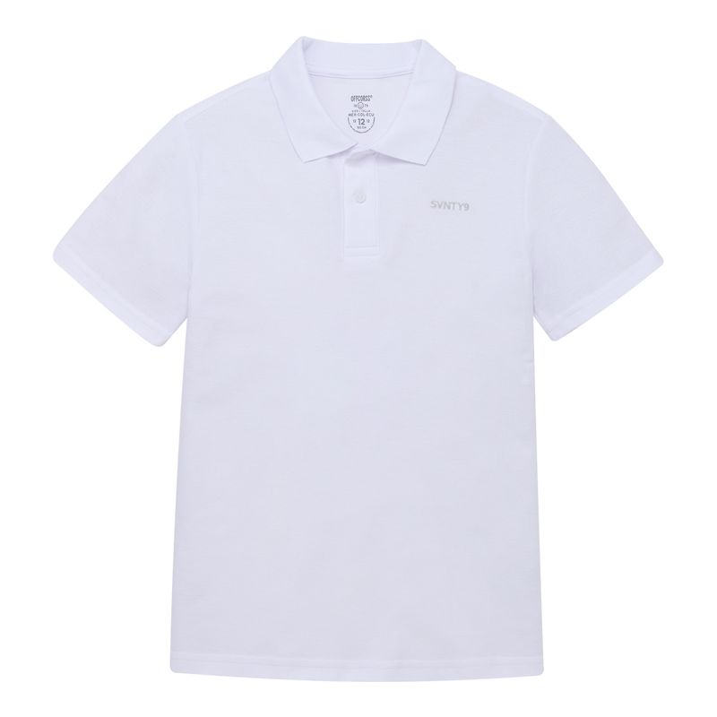 Camiseta-tipo-polo-para-niño-Ropa-nino-Blanco