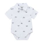 Body-manga-corta-para-recien-nacido-niño-Ropa-recien-nacido-nino-Blanco