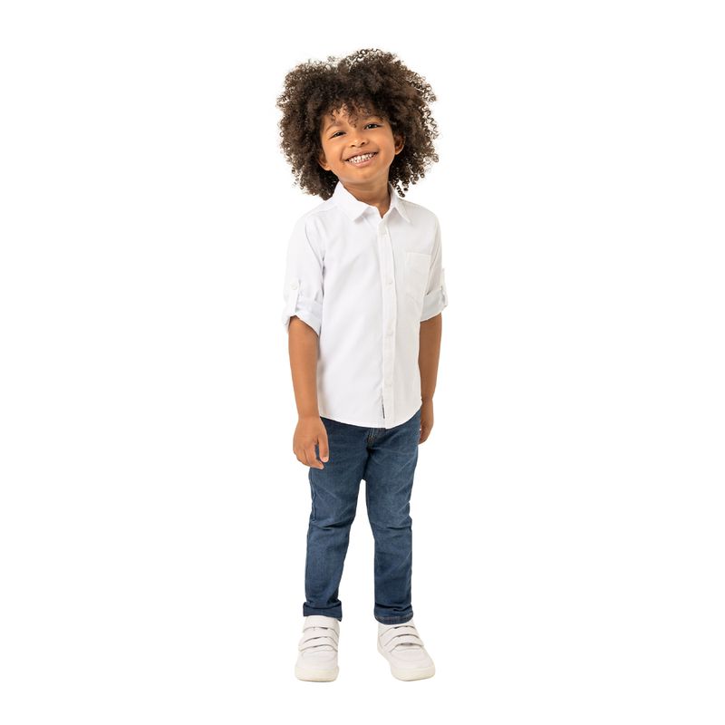 Camisa-manga-larga-para-bebe-niño-Ropa-bebe-nino-Blanco
