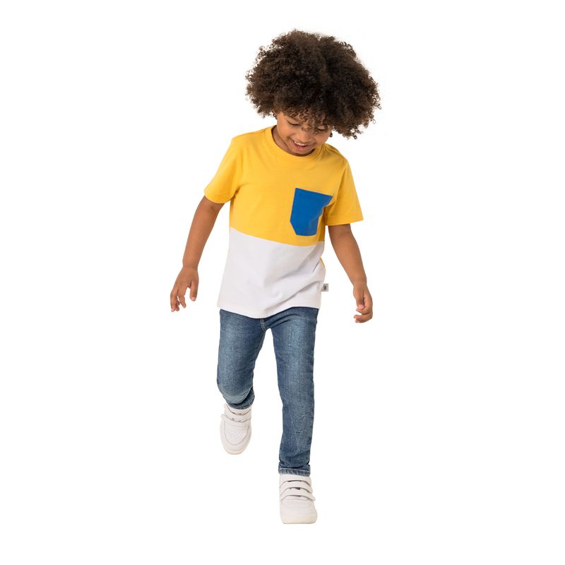 Camiseta-manga-corta-para-bebe-niño-Ropa-bebe-nino-Amarillo