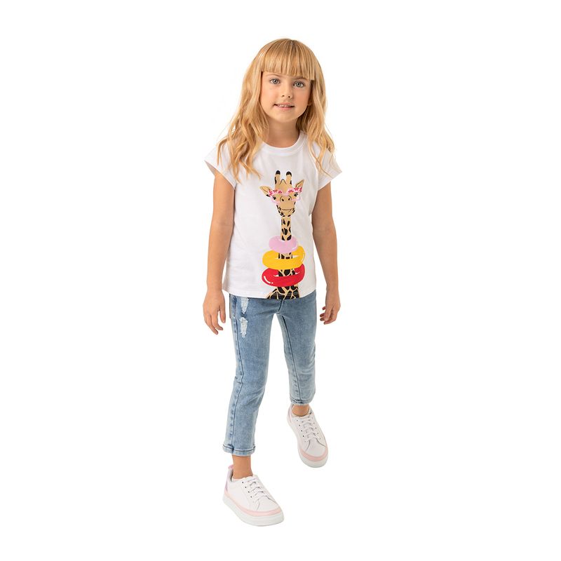 Camiseta-manga-corta-para-bebe-niña-Ropa-bebe-nina-Blanco