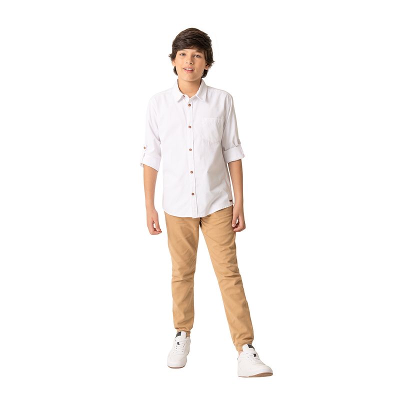 Camisa-manga-larga-para-niño-Ropa-nino-Blanco