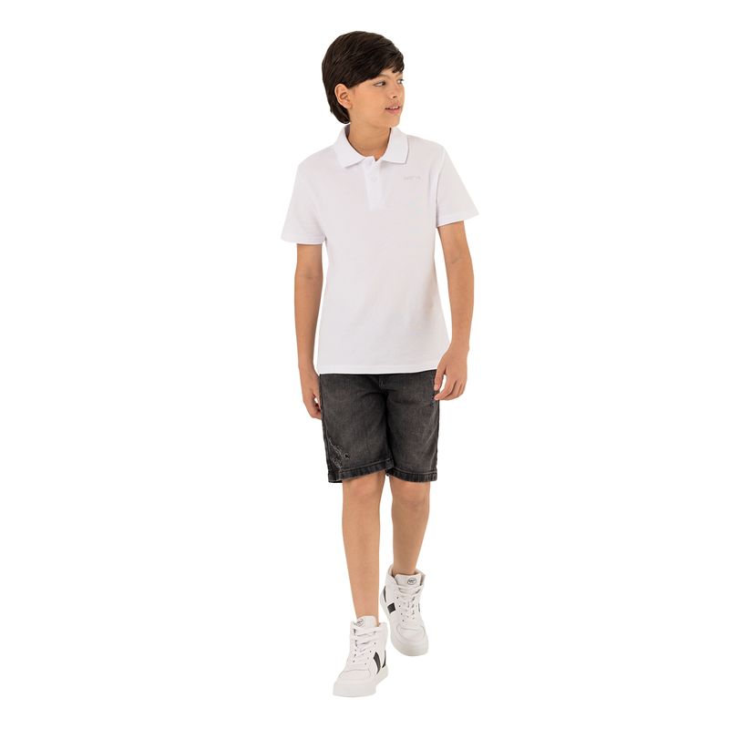 Camiseta-tipo-polo-para-niño-Ropa-nino-Blanco