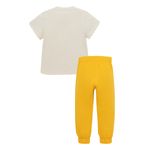 Conjunto-pijama-de-camiseta-manga-corta-pantalon-de-sudadera-para-bebe-niña-Ropa-bebe-nina-Amarillo