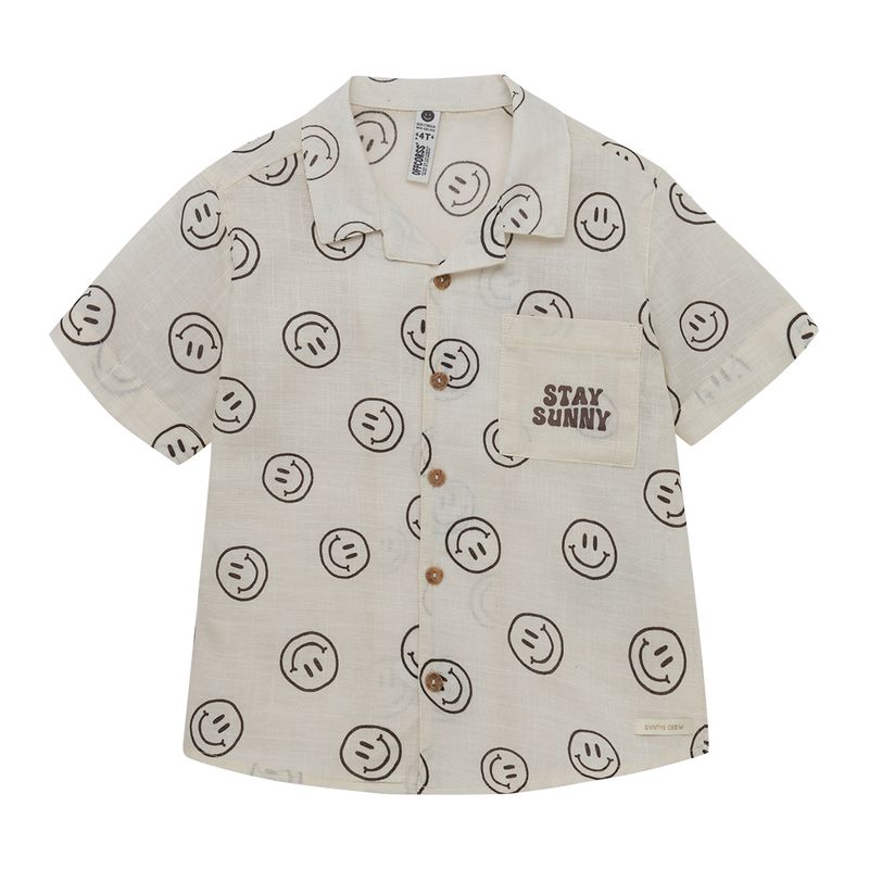 Camisa-manga-corta-con-bolsillo-para-bebe-niño-Ropa-bebe-nino-Cafe