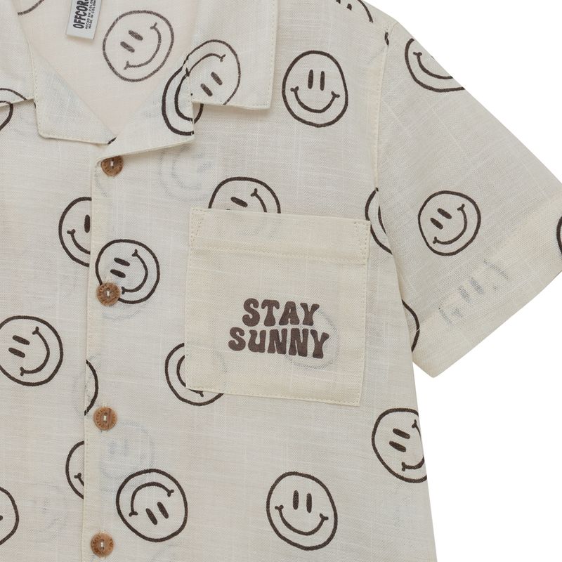 Camisa-manga-corta-con-bolsillo-para-bebe-niño-Ropa-bebe-nino-Cafe