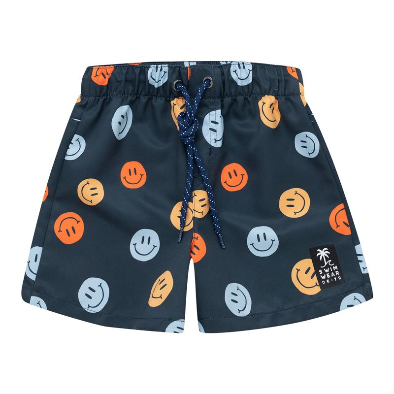 Bermuda-de-baño-con-cordon-funcional-para-bebe-niño-Ropa-bebe-nino-Azul