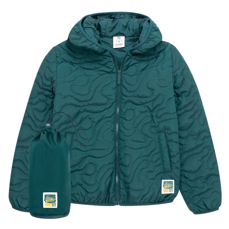 Chaqueta-acolchada-con-bolsa-para-guardarla-para-niño-Ropa-nino-Verde