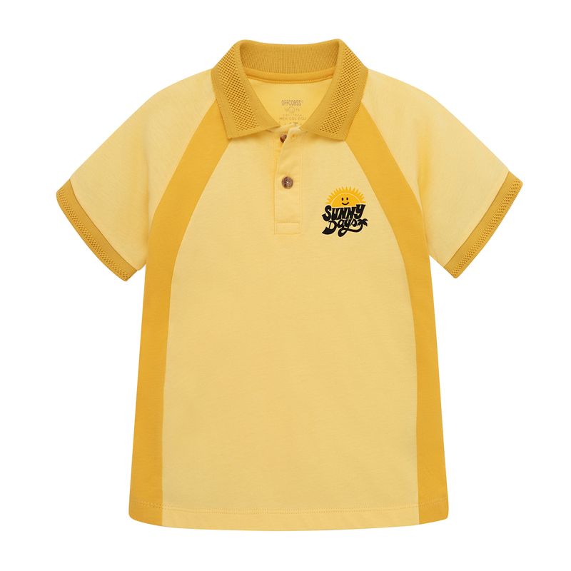 Camiseta-tipo-polo-para-bebe-niño-Ropa-bebe-nino-Amarillo