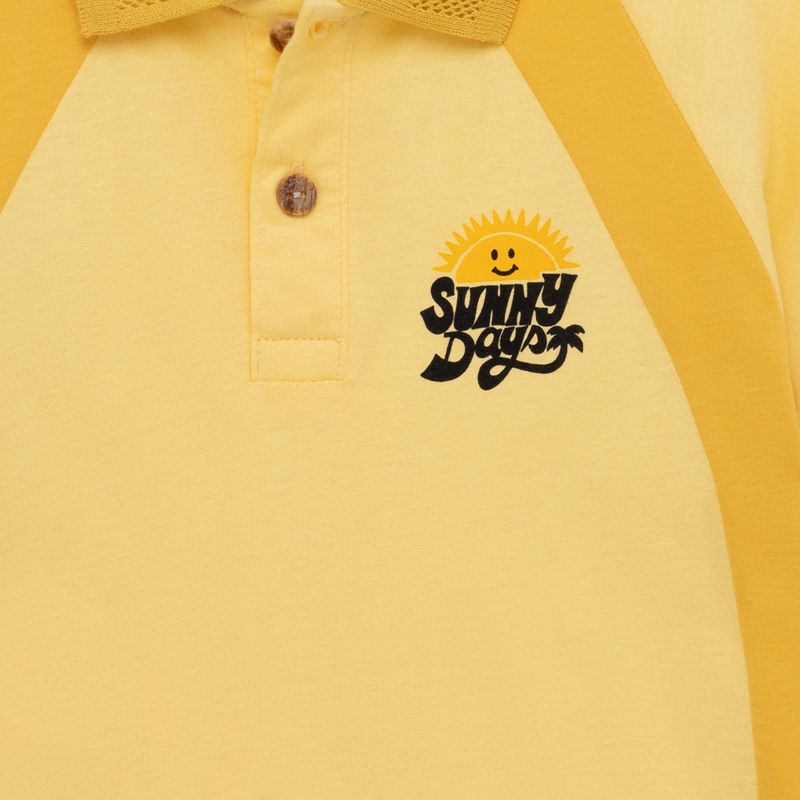 Camiseta-tipo-polo-para-bebe-niño-Ropa-bebe-nino-Amarillo