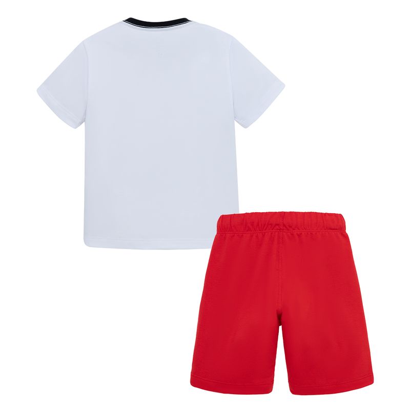 Conjunto-pijama-de-camiseta-manga-corta-bermuda-para-bebe-niño-Ropa-bebe-nino-Rojo