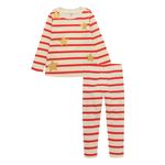 Conjunto-pijama-de-camiseta-manga-larga-pantalon-de-sudadera-para-bebe-niña-Ropa-bebe-nina-Rojo