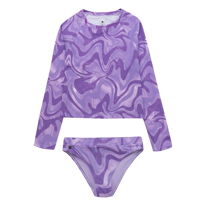 Vestido-de-baño-tankini-para-niña-Ropa-nina-Morado