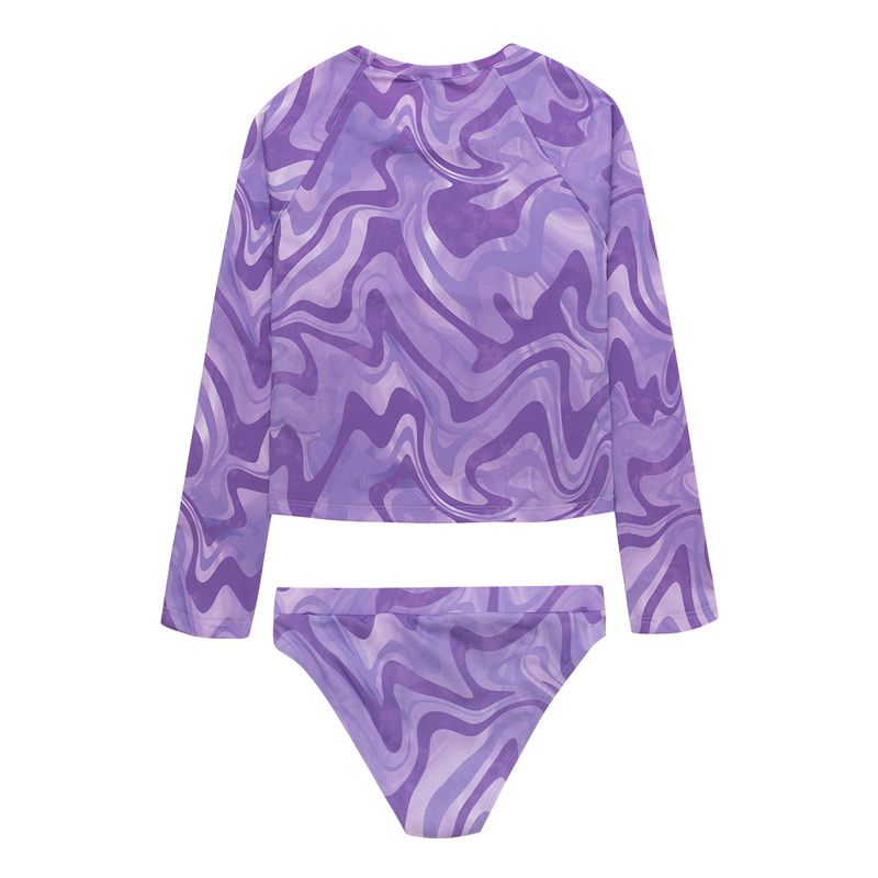 Vestido-de-baño-tankini-para-niña-Ropa-nina-Morado