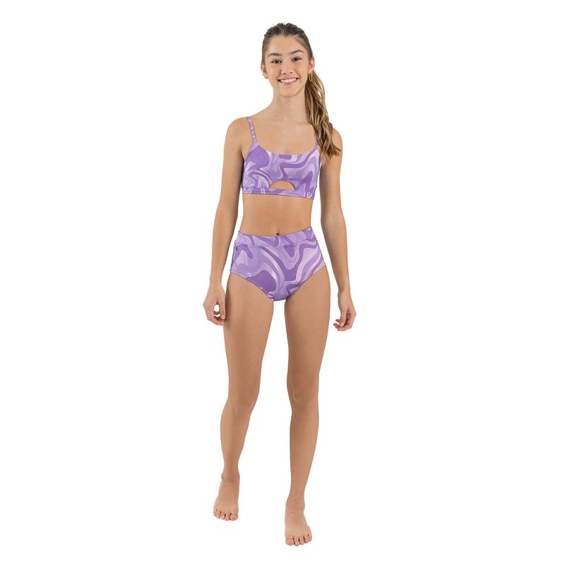 Vestido-de-baño-bikini-para-niña-Ropa-nina-Morado