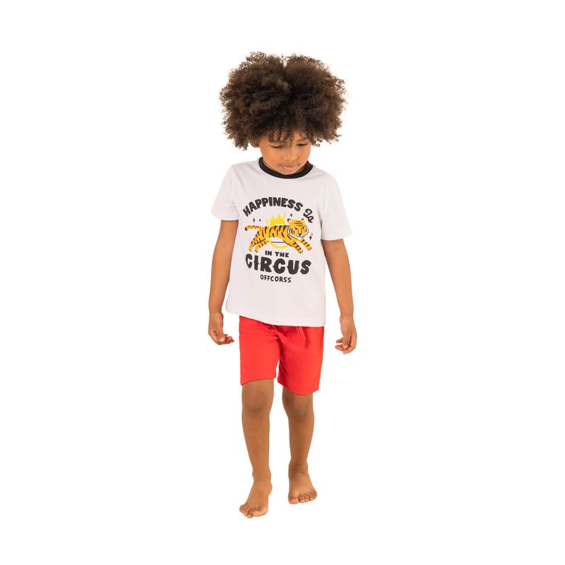 Conjunto-pijama-de-camiseta-manga-corta-bermuda-para-bebe-niño-Ropa-bebe-nino-Rojo