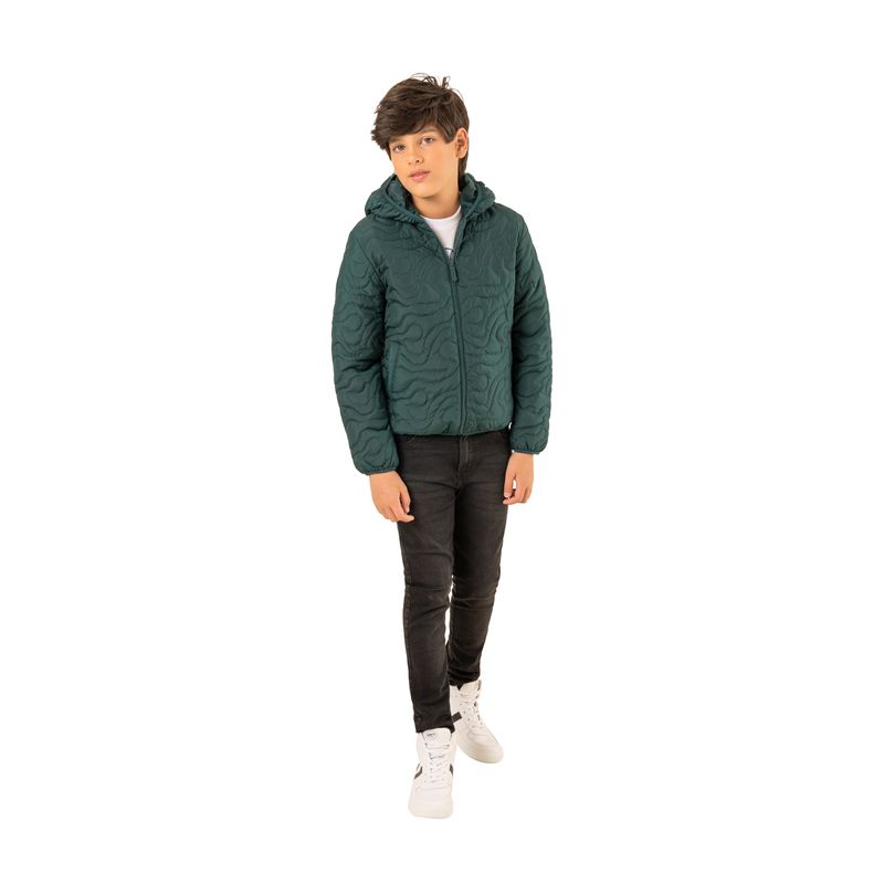 Chaqueta-acolchada-con-bolsa-para-guardarla-para-niño-Ropa-nino-Verde
