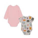 Set-x2-de-body-manga-larga-body-manga-corta-para-recien-nacida-niña-Ropa-recien-nacido-nina-Rosado