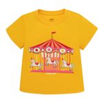 Conjunto-pijama-de-camiseta-manga-corta-short-para-bebe-niña-Ropa-bebe-nina-Amarillo
