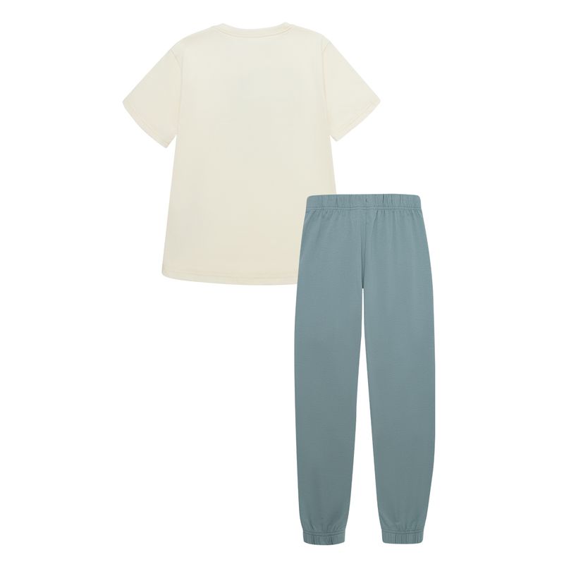 Conjunto-pijama-de-camiseta-manga-corta-pantalon-largo-para-niño-Ropa-nino-Azul