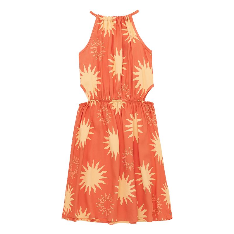 Vestido-manga-sisa-con-aberturas-laterales-para-niña-Ropa-nina-Rosado