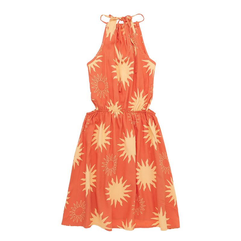 Vestido-manga-sisa-con-aberturas-laterales-para-niña-Ropa-nina-Rosado