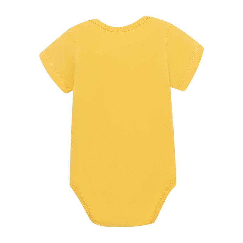 Body-manga-corta-para-recien-nacido-niño-Ropa-recien-nacido-nino-Amarillo