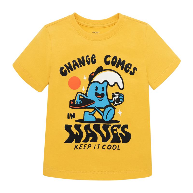 Camiseta-manga-corta-para-bebe-niño-Ropa-bebe-nino-Amarillo