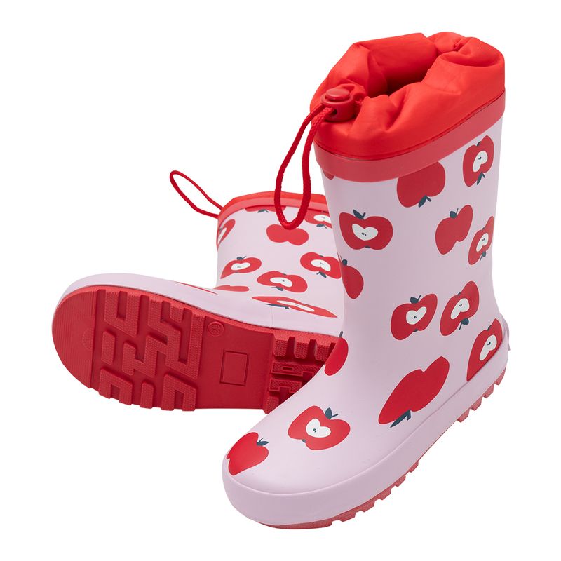Botas-plasticas-con-cordon-ajustable-para-bebe-niña-Ropa-bebe-nina-Rojo
