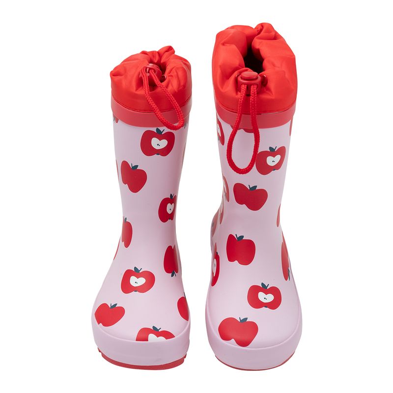 Botas-plasticas-con-cordon-ajustable-para-bebe-niña-Ropa-bebe-nina-Rojo