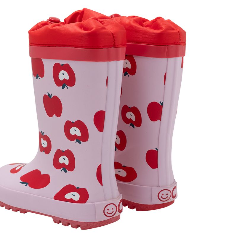 Botas-plasticas-con-cordon-ajustable-para-bebe-niña-Ropa-bebe-nina-Rojo