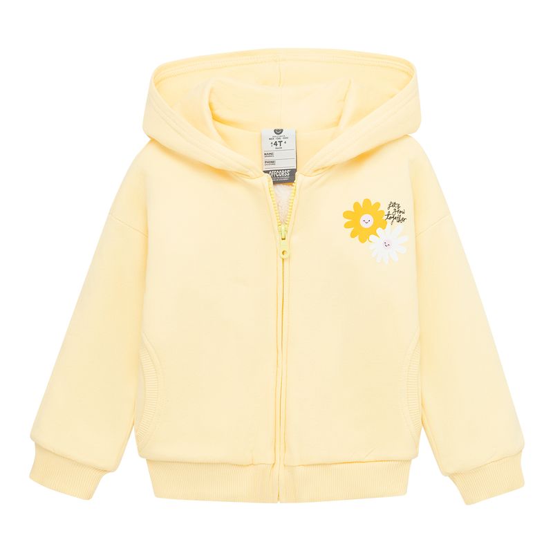 Buzo-abierto-con-capucha-para-bebe-niña-Ropa-bebe-nina-Amarillo