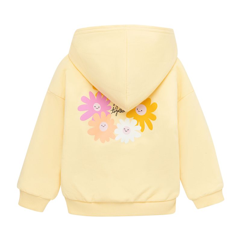 Buzo-abierto-con-capucha-para-bebe-niña-Ropa-bebe-nina-Amarillo