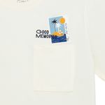 Camiseta-manga-corta-con-bolsillo-para-niño-Ropa-nino-Amarillo