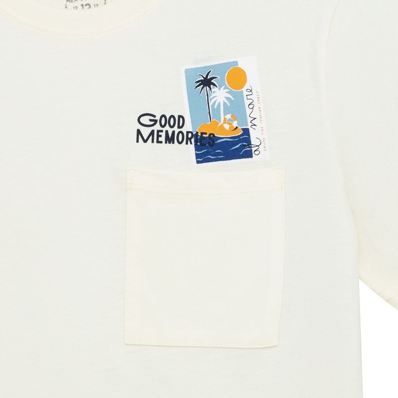 Camiseta-manga-corta-con-bolsillo-para-niño-Ropa-nino-Amarillo