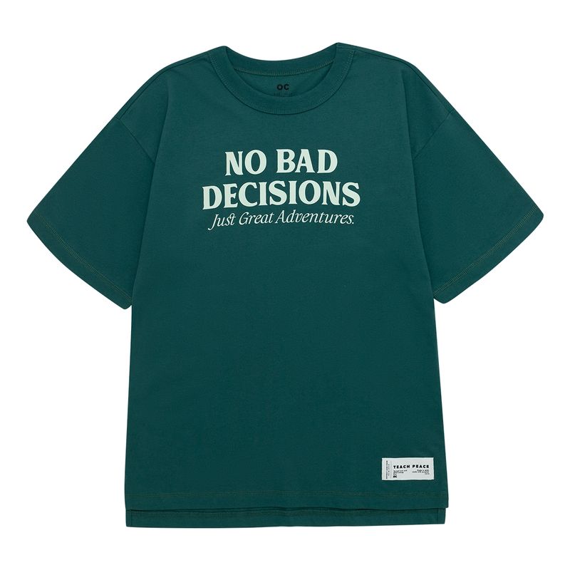 Camiseta-manga-corta-silueta-oversize-para-niño-Ropa-nino-Verde
