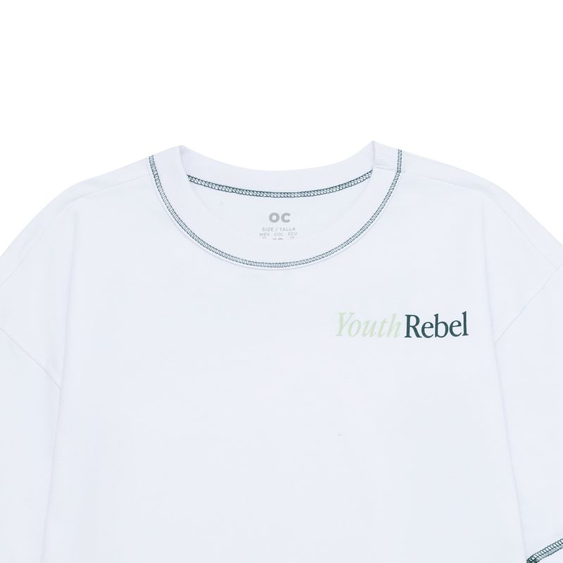 Camiseta-manga-corta-silueta-oversize-para-niño-Ropa-nino-Blanco
