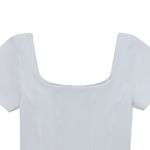 Camiseta-manga-corta-tipo-corset-para-niña-Ropa-nina-Blanco