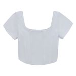 Camiseta-manga-corta-tipo-corset-para-niña-Ropa-nina-Blanco