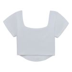 Camiseta-manga-corta-tipo-corset-para-niña-Ropa-nina-Blanco