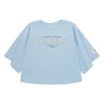 Camiseta-manga-corta-silueta-oversize-para-niña-Ropa-nina-Azul