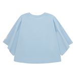 Camiseta-manga-corta-silueta-oversize-para-niña-Ropa-nina-Azul